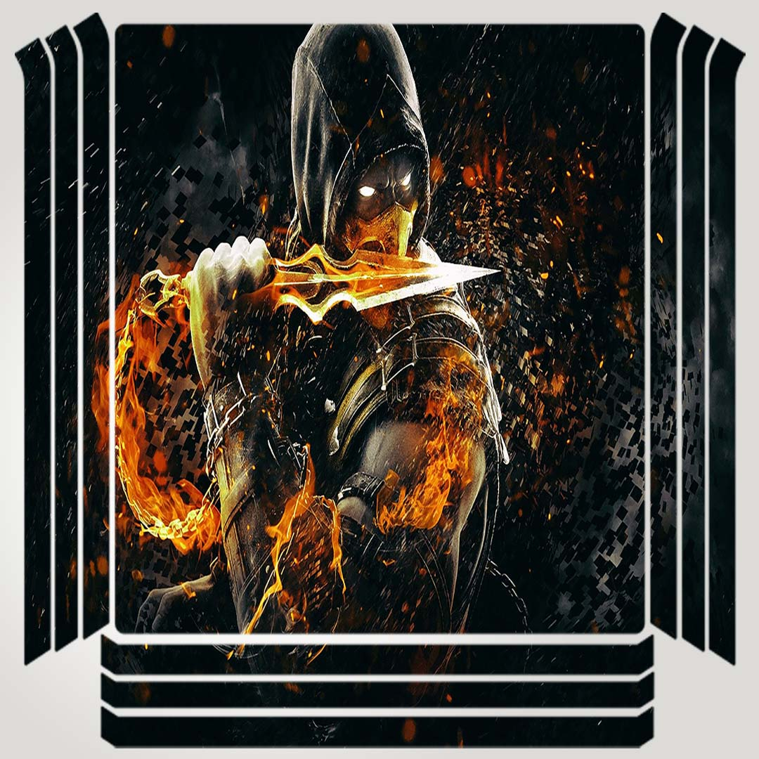 برچسب پلی استیشن ۴ مدل  scorpion mortal kombat کد PSP-337  