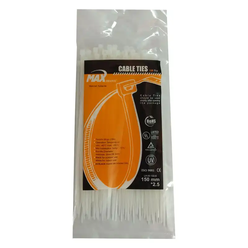 بست کمربندی مکس مدل LH-M-150-6 بسته 100 عددی