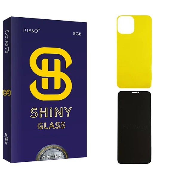 محافظ صفحه نمایش حریم شخصی آتوچبو مدل Shiny مناسب برای گوشی موبایل اپل iPhone 11 Pro  به همراه محافظ پشت گوشی