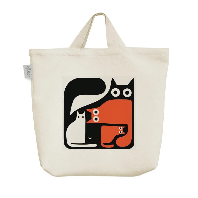 ساک خرید خندالو مدل گربه (Cat) کد 8593