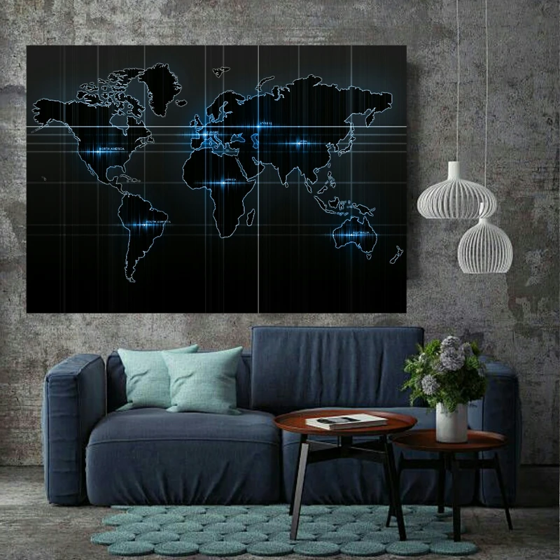 پوستر طرح نقشه جهان مدل PO1268