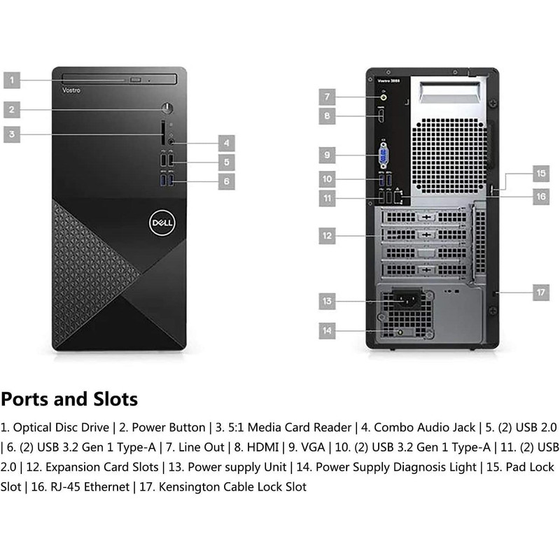 کامپیوتر دسکتاپ دل مدل VOSTRO 3888-k