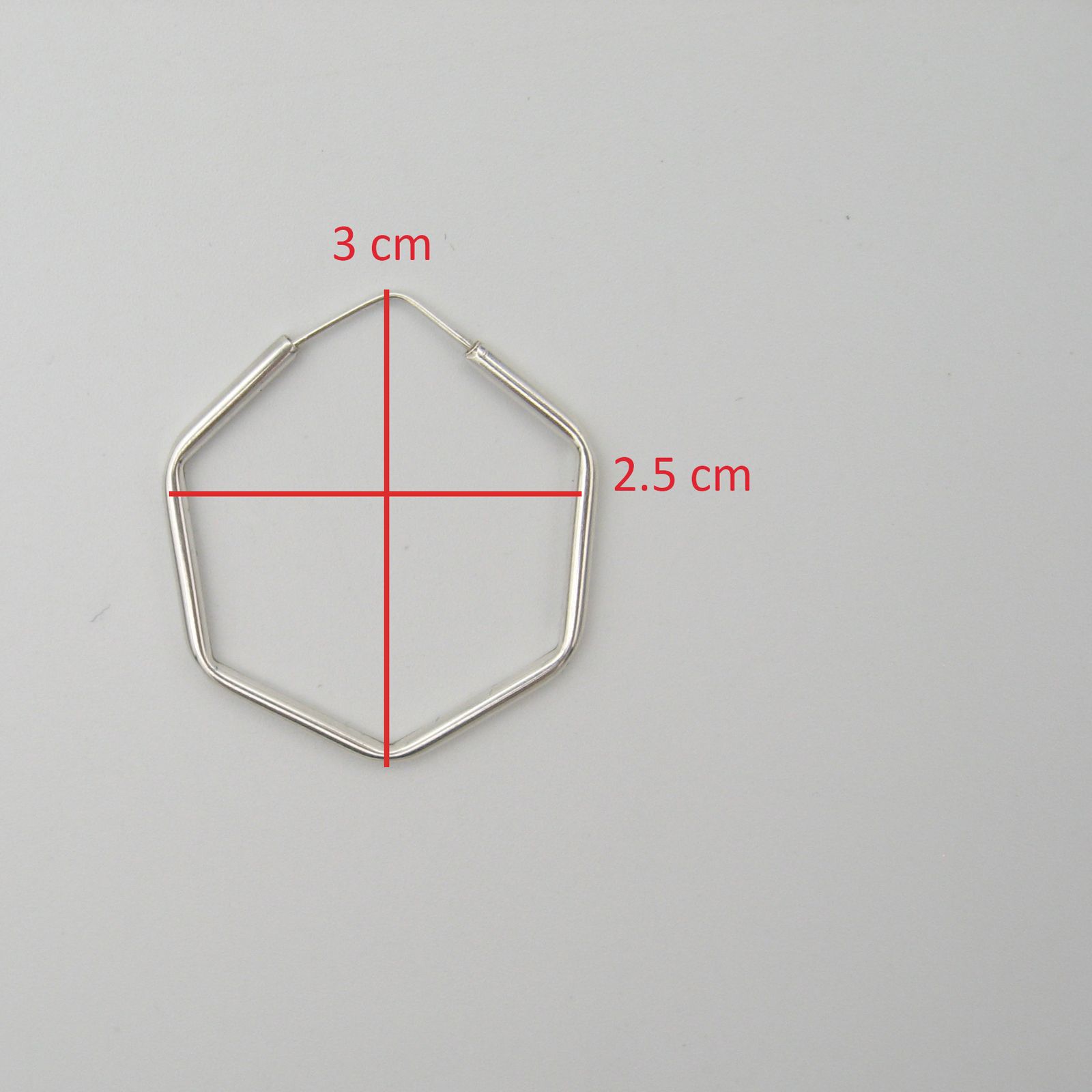 گوشواره نقره زنانه مانچو مدل شش ضلعی کد efs007 -  - 5