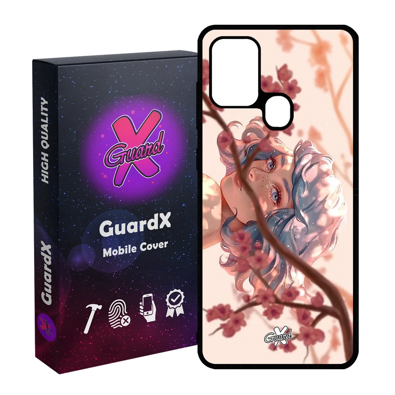 کاور گارد ایکس طرح Girl مدل Glass10007 مناسب برای گوشی موبایل سامسونگ Galaxy A21s