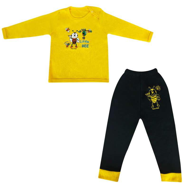 ست تی شرت و شلوار نوزادی مدل زنبور