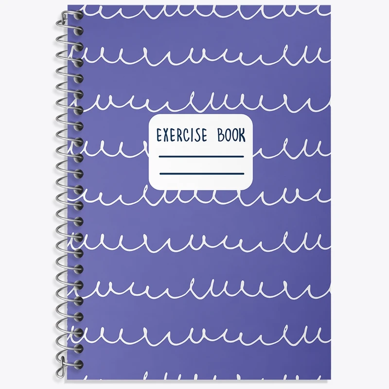 دفتر زبان 50 برگ خندالو مدل سه خط طرح پترن فانتزی کد N456