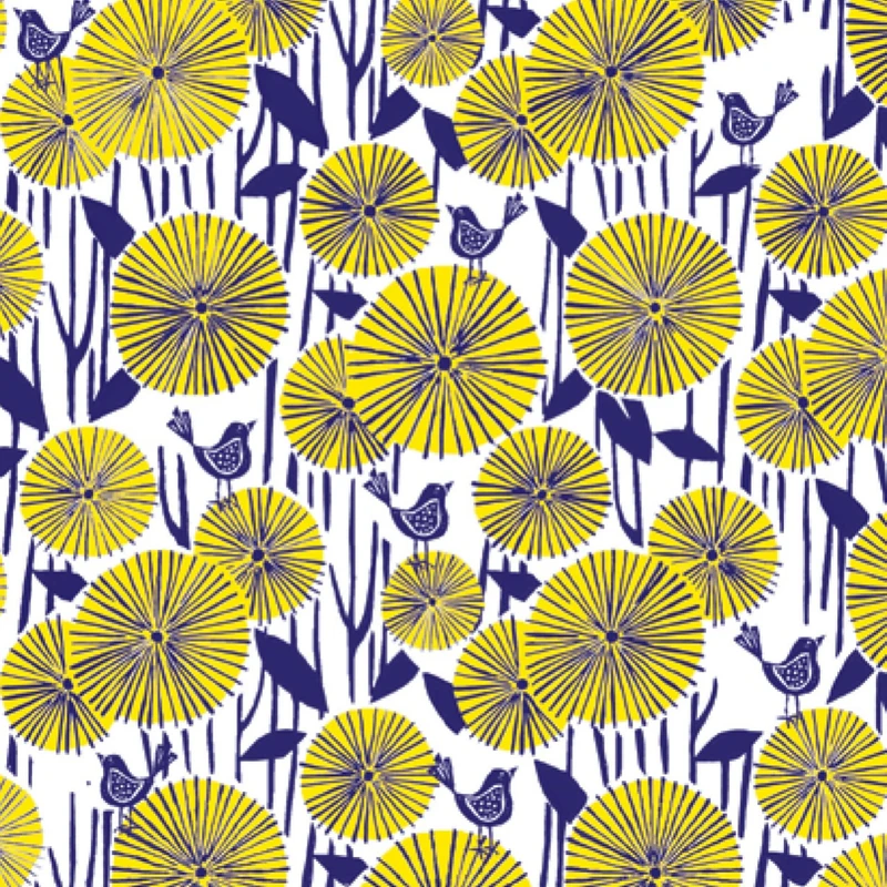 کاغذ کادو مریخ مدل پارچه ای Yellow flower 087