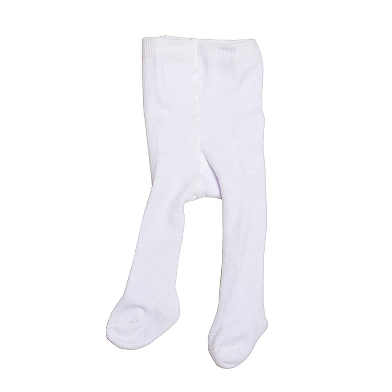 جوراب شلواری نوزادی مدل حوله ای رنگ سفید