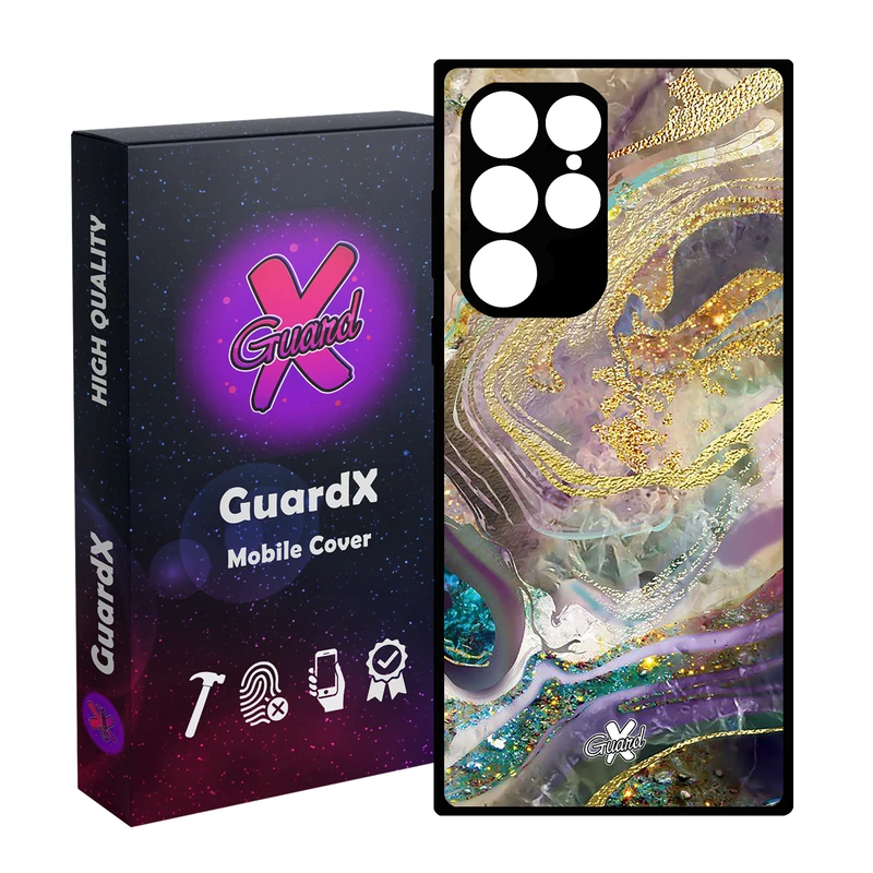 کاور گارد ایکس طرح ماربل مدل Glass10295 مناسب برای گوشی موبایل سامسونگ Galaxy S23 Ultra