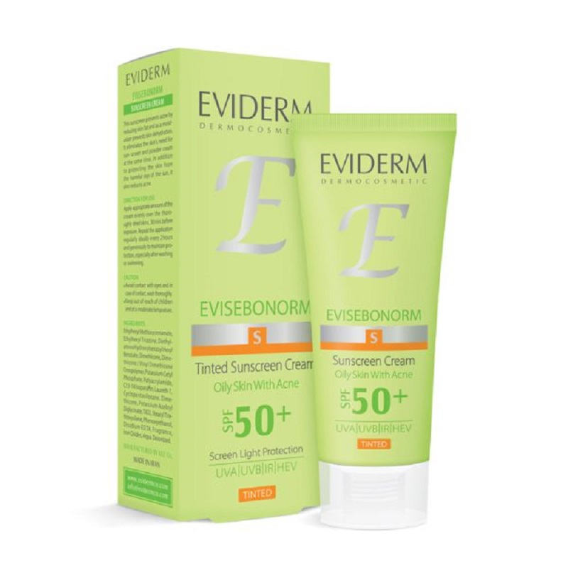 کرم ضد آفتاب رنگی اویدرم SPF 50 مدل 02 مناسب برای پوستهای چرب حجم 40 میلیلیتر