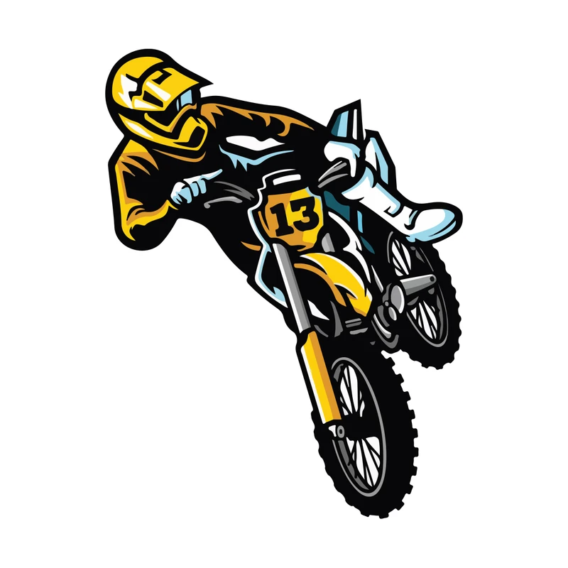 برچسب لپ تاپ پویا مارکت طرح موتور کراس کد 958