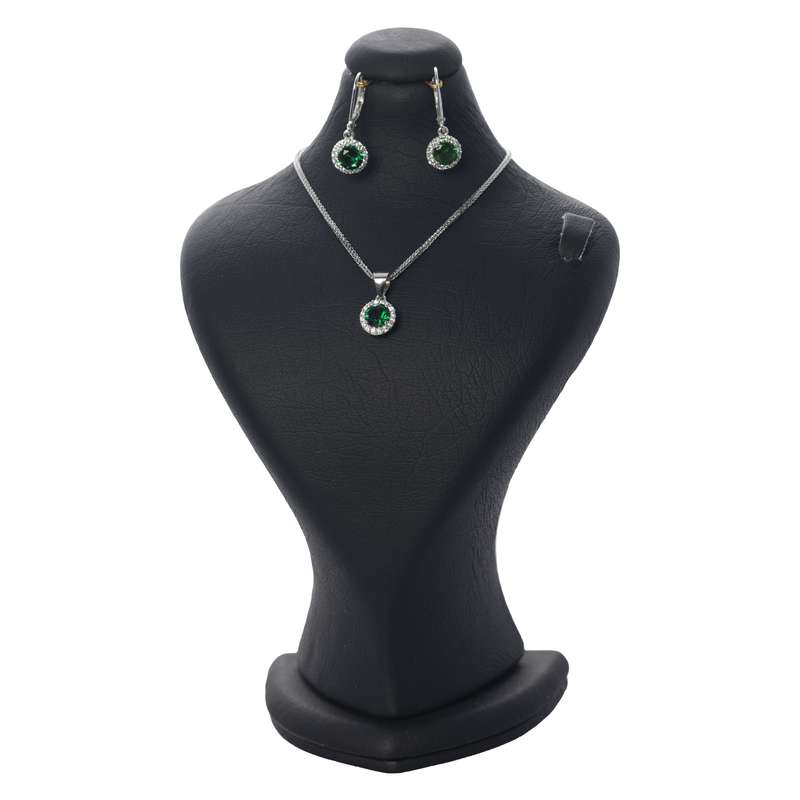 نیم ست نقره زنانه مدل یاقوت