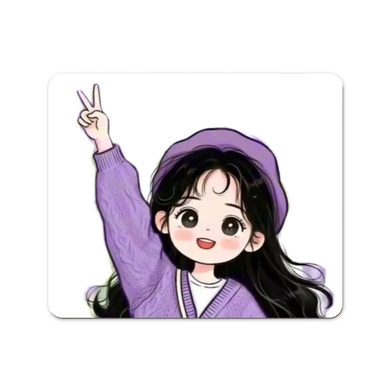 ماوس پد پاد آفرین طرح دختر کد 430 سایز 19*24 سانتی متر