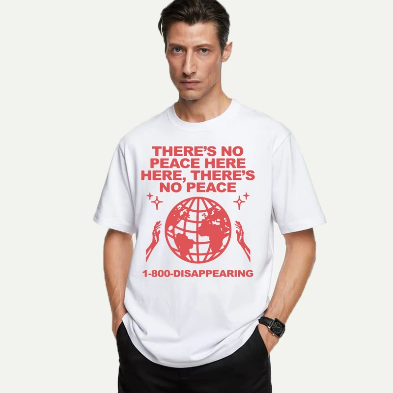 تی شرت آستین کوتاه مردانه مدل تایپوگرافی صلح Z594