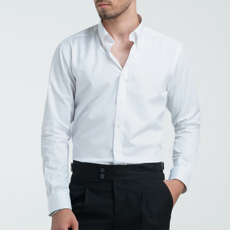 پیراهن آستین بلند یقه دکمه دار مردانه ام کی مدل 1879