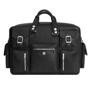 ساک مسافرتی مردانه چرم نیاوران مدل پابلو دستدوز فلوتر