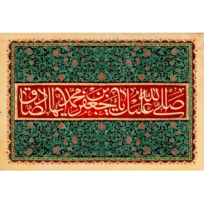 تابلو شاسی مدل یا جعفر بن محمد ایها صادق کد T4815