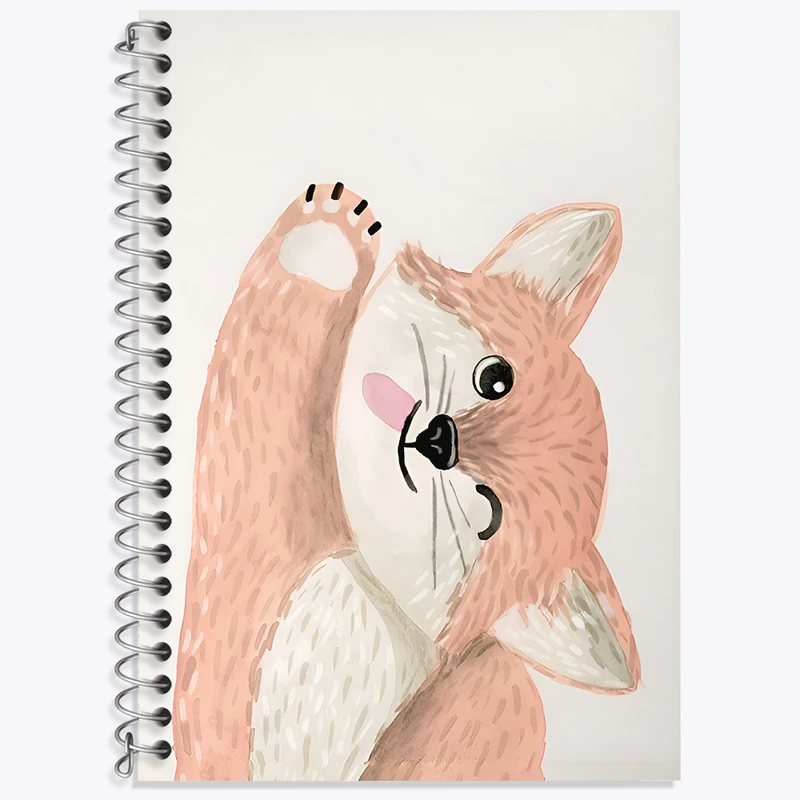 دفتر لغت 50 برگ خندالو طرح روباه کیوت کد N3122