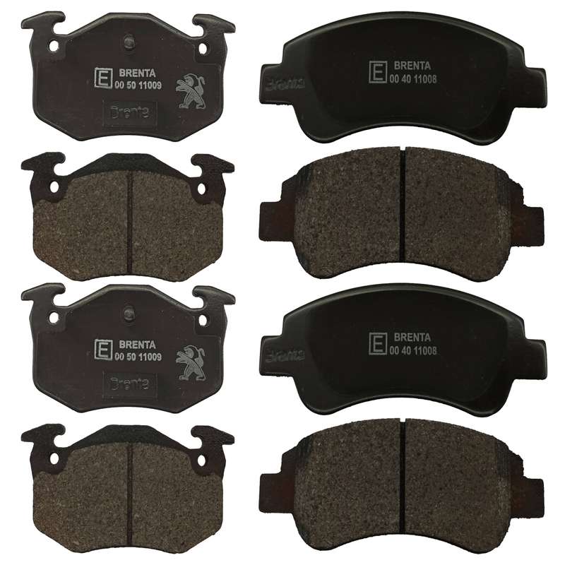 لنت ترمز جلو برنتا مدل B11008 مناسب برای پژو 206 تیپ 5 به همراه لنت ترمز عقب