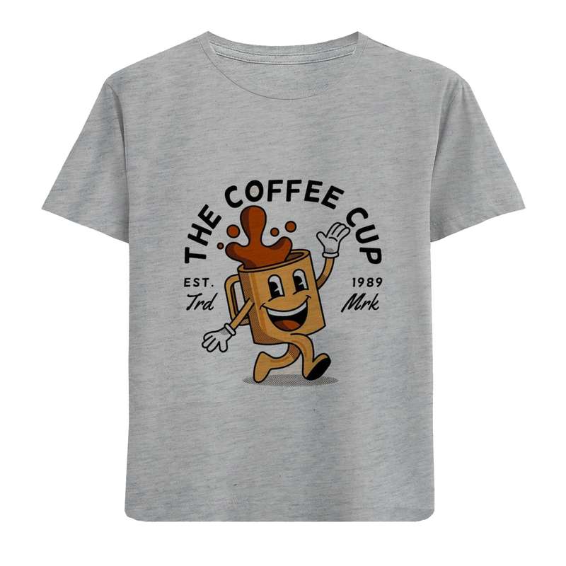 تی شرت آستین کوتاه پسرانه مدل لیوان D473 COFFE
