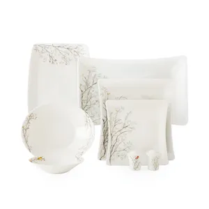 سرویس غذاخوری 30 پارچه چینی زرین ایران سری وینچی مدل  رسپینا درجه عالی