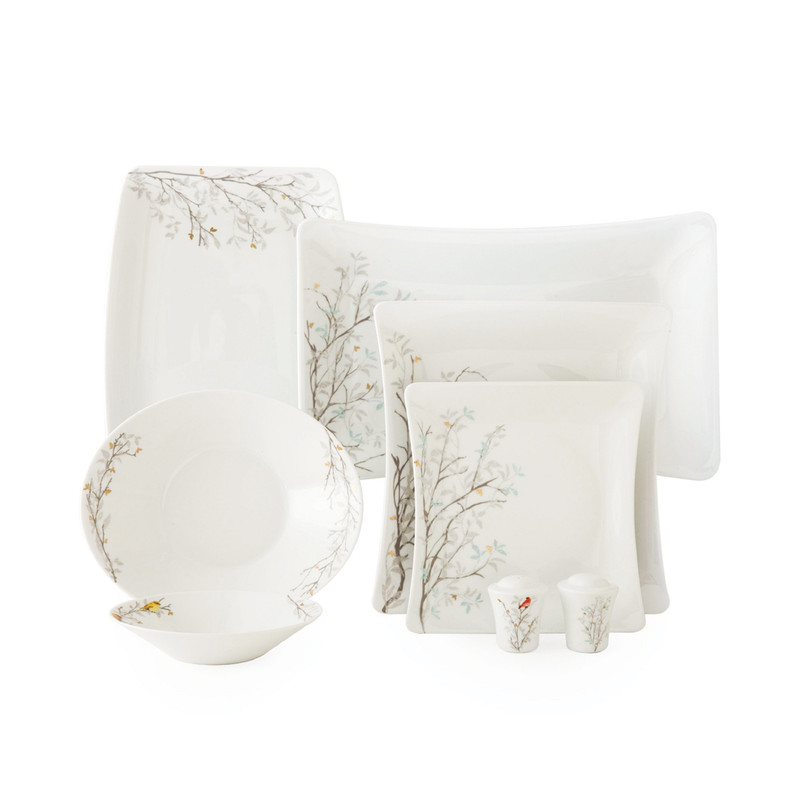 سرویس غذاخوری 30 پارچه چینی زرین ایران سری وینچی مدل  رسپینا درجه عالی