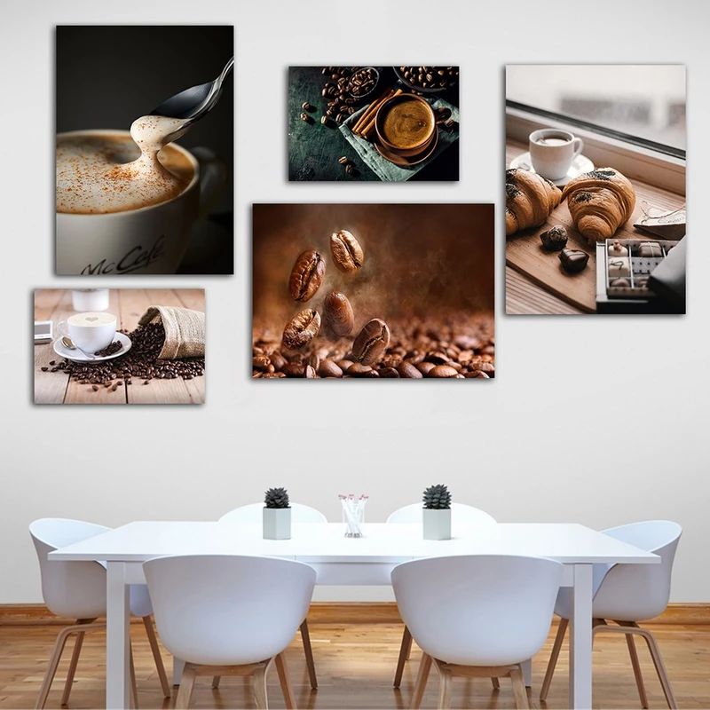 تابلو شاسی بکلیت طرح قهوه و کافی مدل SH-901 مجموعه 5 عددی