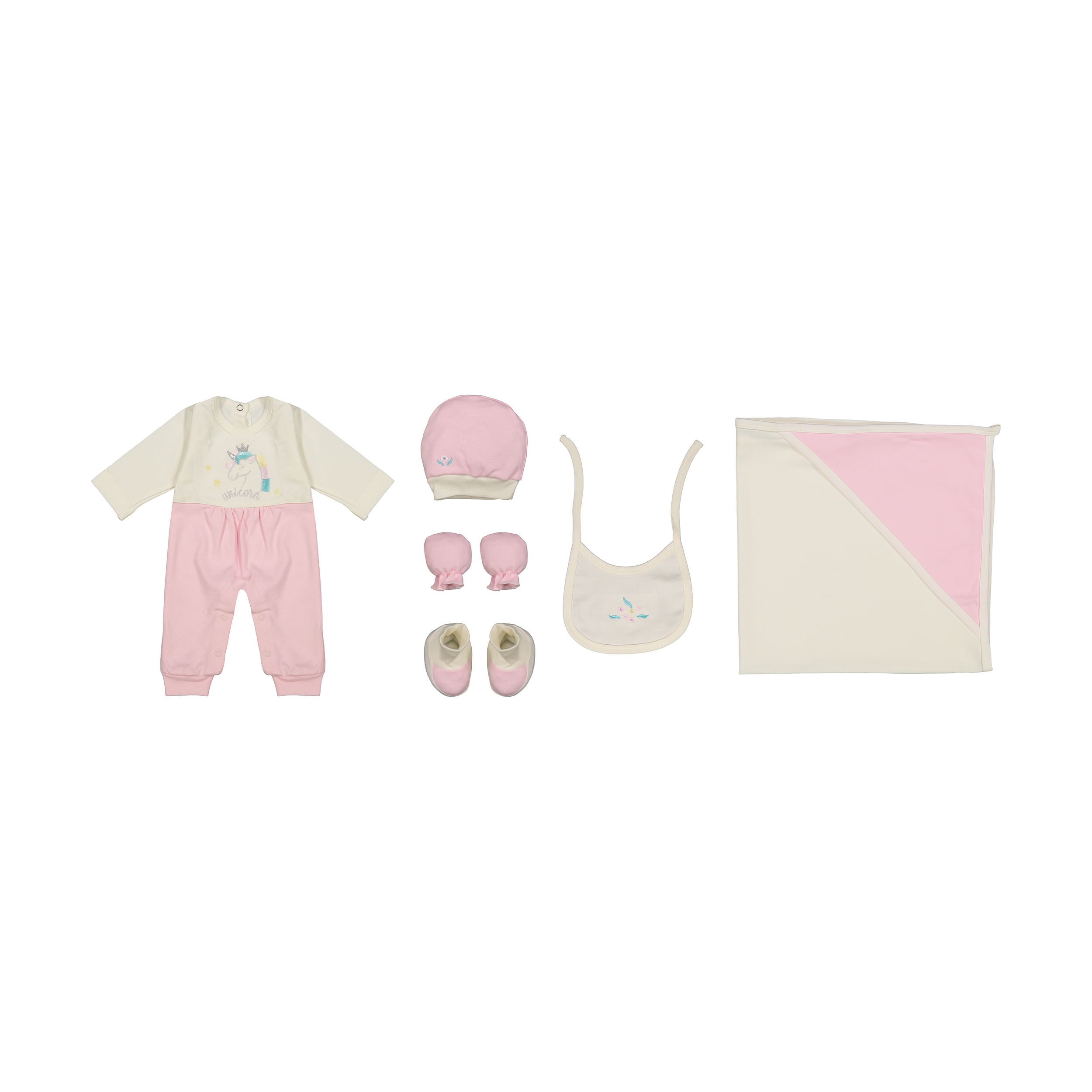 ست 6 تکه لباس نوزادی پاپو مدل Unicorn