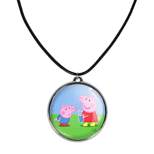 گردنبند خندالو مدل پپا و جورج انیمه پپاپیک Peppa pig کد 2207122062