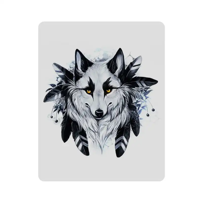 ماوس پد اطلس آبی طرح حیوان گرگ مدل T1419