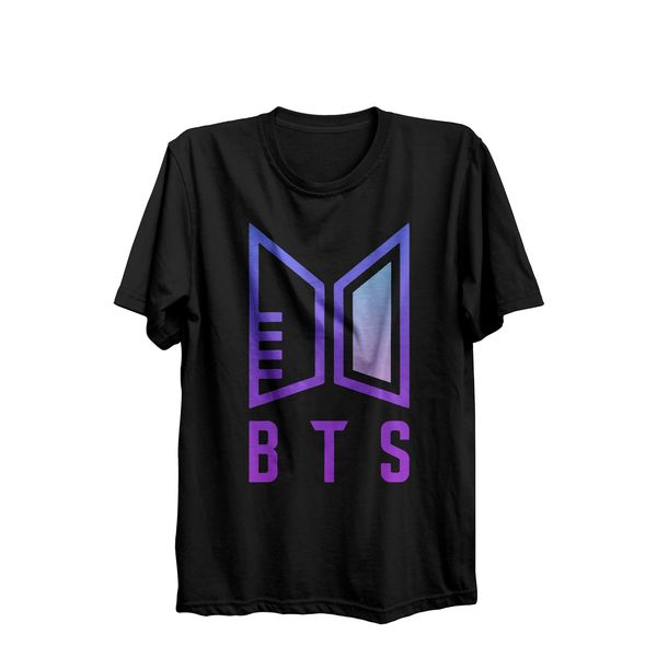 تی شرت آستین کوتاه زنانه مدل گروه موسیقی بی تی اس BTS