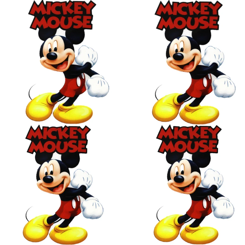 استیکر پارچه و لباس کارانس طرح میکی موس مدل AST-15 بسته  4 عددی