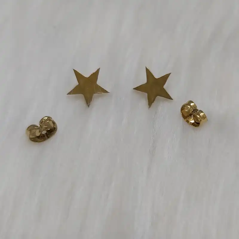 گوشواره زنانه مدل میخی طرح لارج ستاره کد sta111large