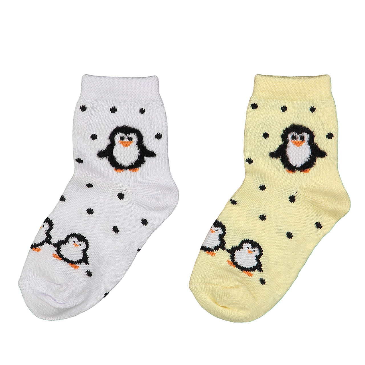 جوراب دخترانه مدل  پنگوئن کد 13 مجموعه دو عددی