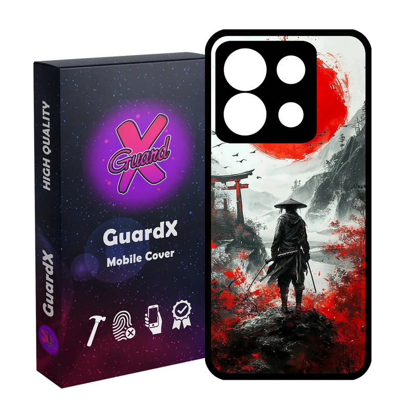 کاور گارد ایکس طرح سامورایی مدل Glass10807 مناسب برای گوشی موبایل شیائومی Redmi Note 13 5G