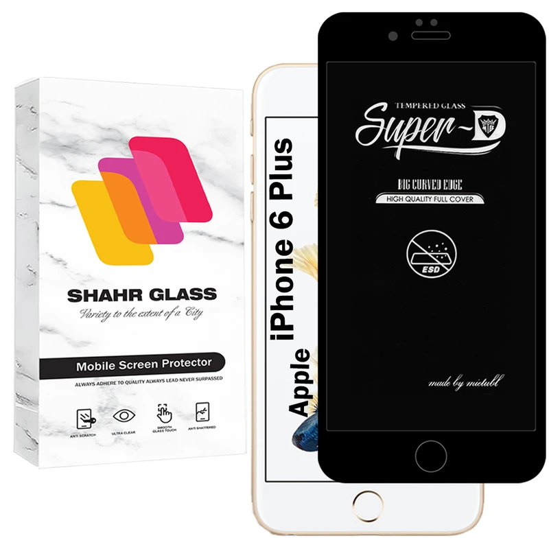 محافظ صفحه نمایش شهر گلس مدل SUPERDNSH مناسب برای گوشی موبایل اپل iPhone 6 Plus