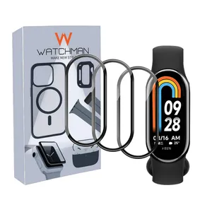 محافظ صفحه نمایش نانو واچ من مدل pmma-WM مناسب برای ساعت هوشمند شیائومی mi band 7 / 8 بسته سه عددی