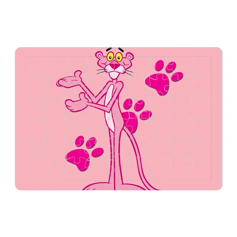 پازل 54 تکه هومرو مدل PL673 طرح انیمیشن پلنگ صورتی