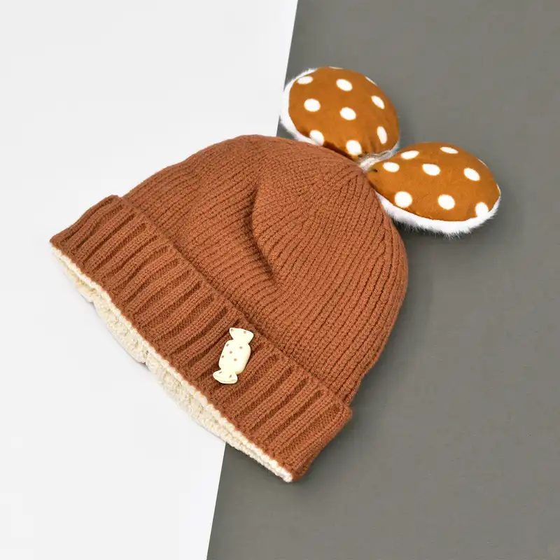 کلاه بافتنی بچگانه مدل پوپو کد 3883