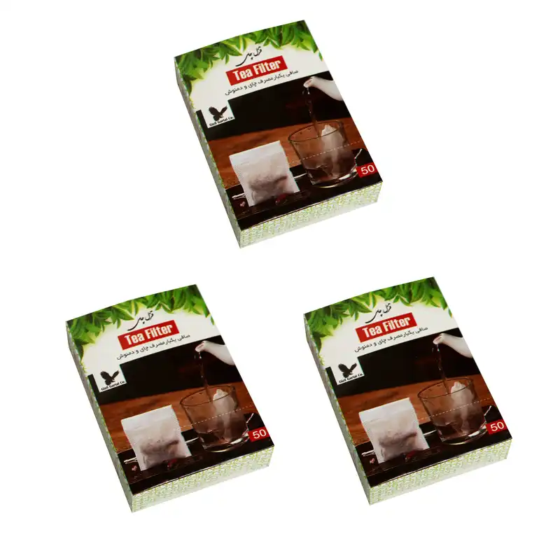 فیلتر چای قزل چای کد M14 سه بسته 50 عددی