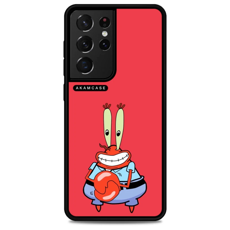 کاور آکام مدل AMC-WSGS21U-SPONGE BOB2 مناسب برای گوشی موبایل سامسونگ Galaxy S21 Ultra