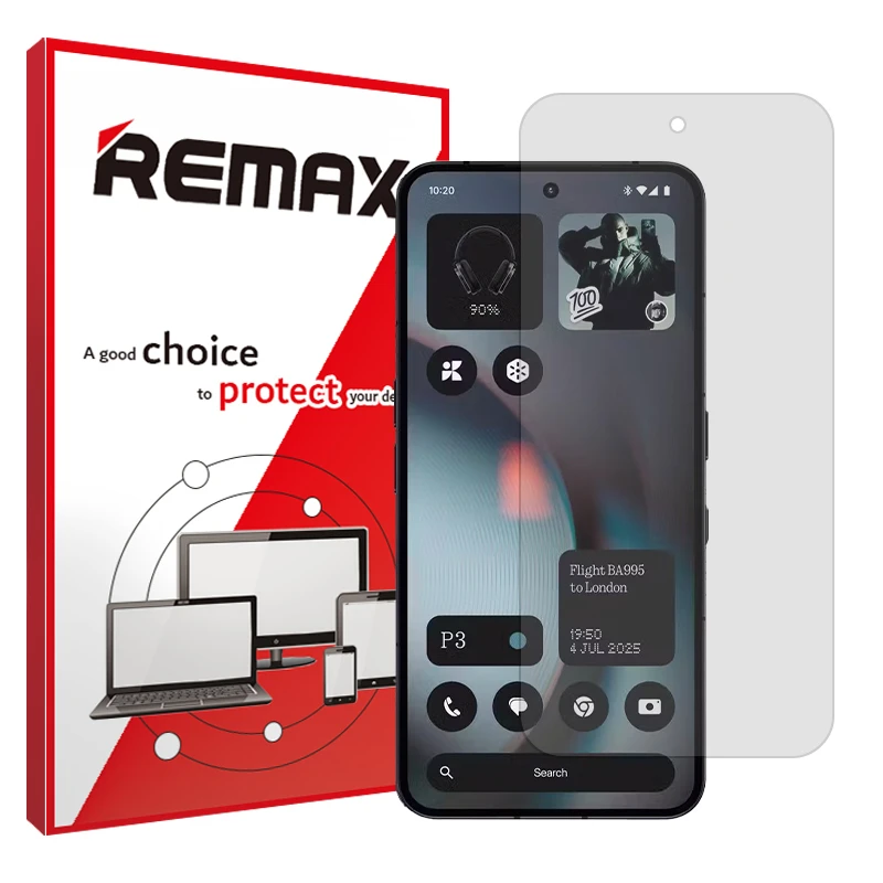محافظ صفحه نمایش شفاف ریمکس مدل Resistant مناسب برای گوشی موبایل ناتینگ Phone 3
