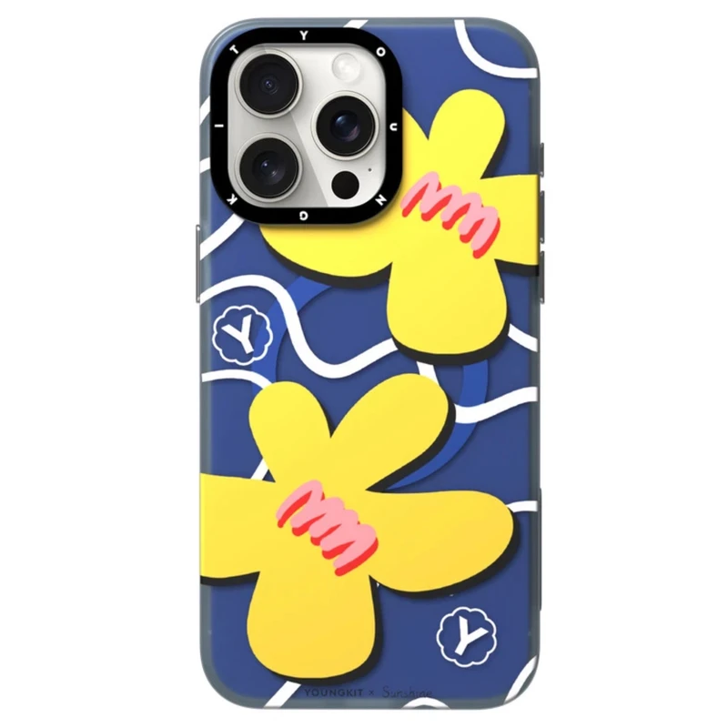 کاور یانگ کیت مدل yellow bloom مناسب برای گوشی موبایل اپل iphone 15 pro max