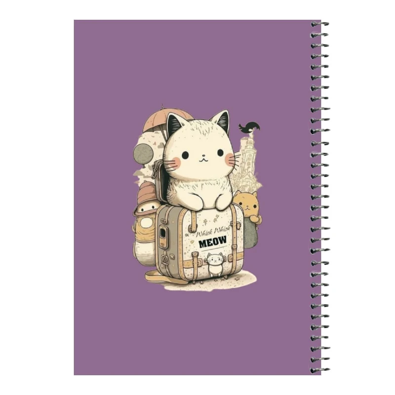 دفتر مشق 80 برگ اس جی مدل گربه مسافر     