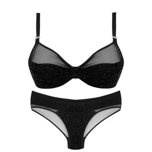 ست شورت و سوتین زنانه ماییلدا مدل MY-3673 رنگ مشکی