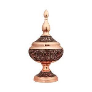 شکلات خوری مسی الماس تراش مدل سه‌تیکه