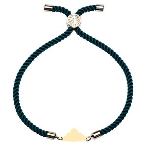 دستبند طلا 18 عیار دخترانه کرابو طرح ابر مدل Krd1766