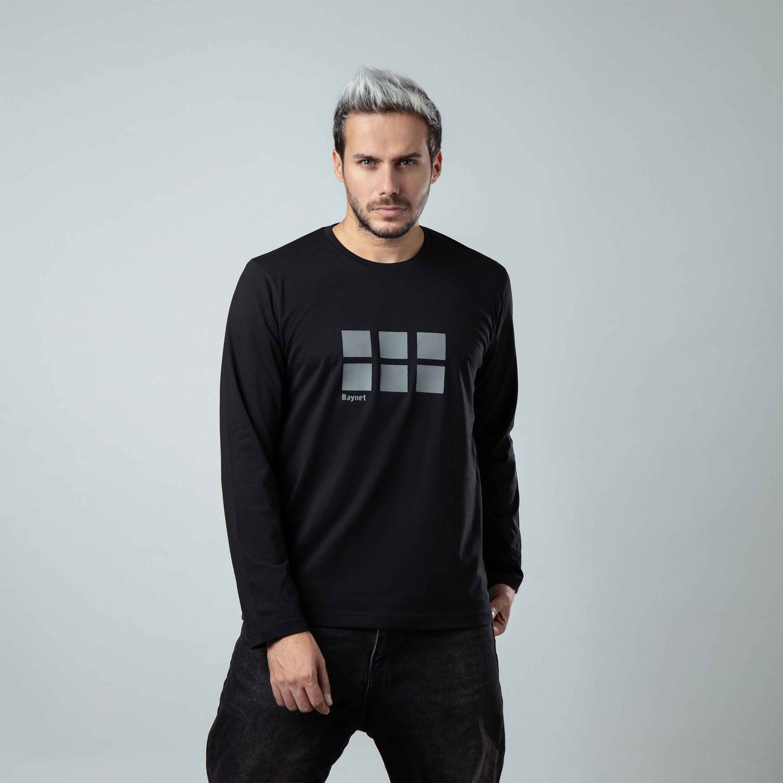 تی شرت آستین بلند مردانه باینت مدل 2261572-572 رنگ مشکی