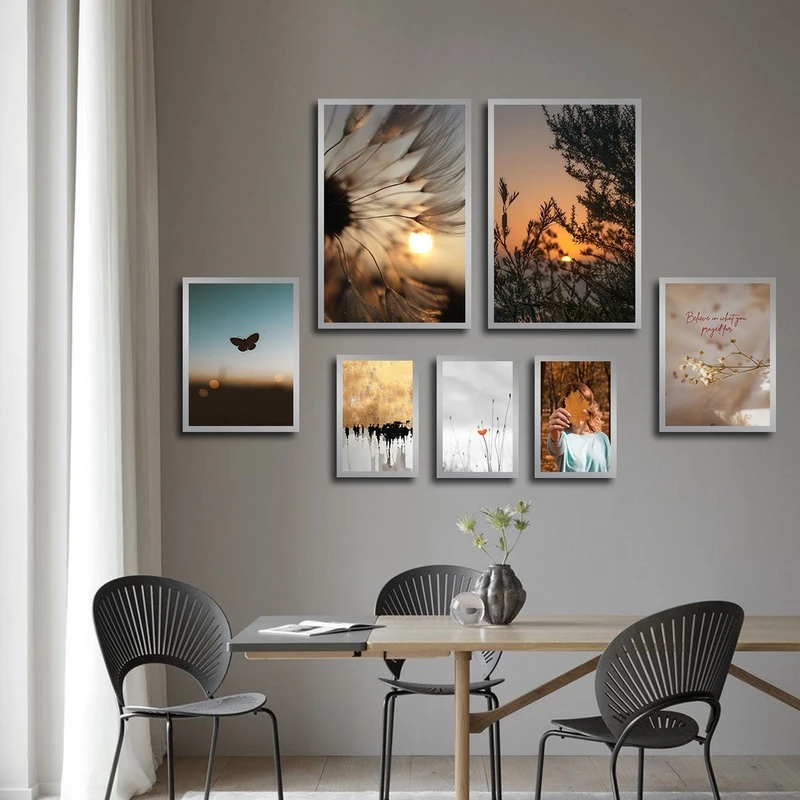 تابلو بکلیت طرح طبیعت و پروانه مدل SI-2378 مجموعه 7 عددی