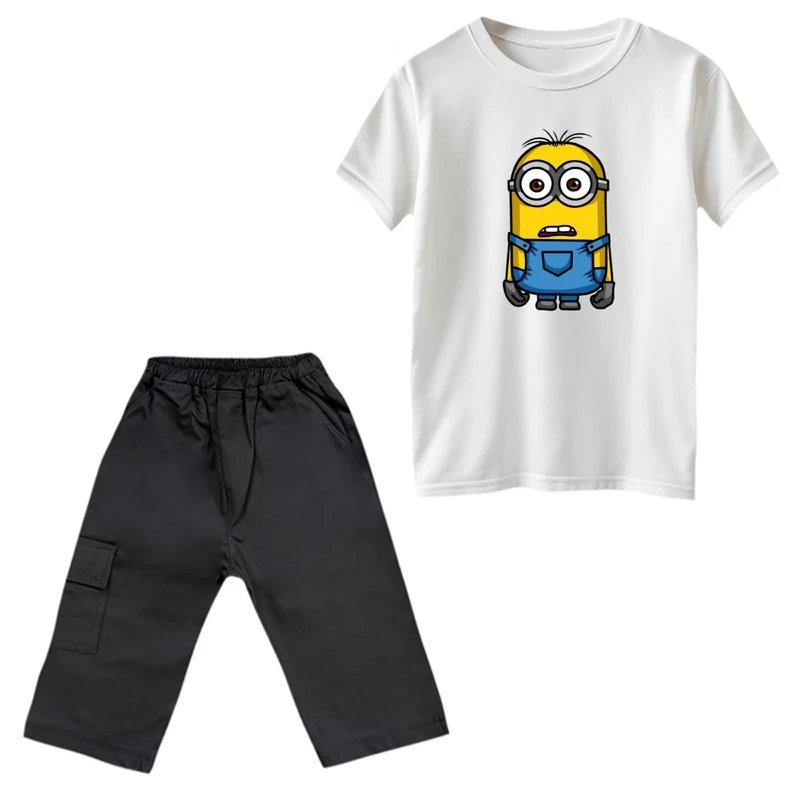 ست تی‌شرت و شلوارک پسرانه مدل مینیون کد 13